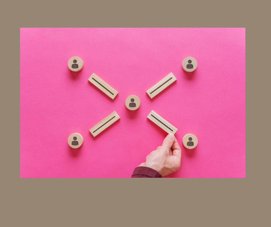 CRM Image in pink with sticks and blocks